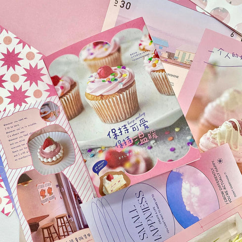 LA QUEENIE Aesthetic Scrapbook Kit,326pcs Scrapbooking Supplies Kit,Art Journaling Supplies with Stationery,A6 Grid Notebook,Scrapbook Gift for Te...