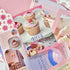 LA QUEENIE Aesthetic Scrapbook Kit,326pcs Scrapbooking Supplies Kit,Art Journaling Supplies with Stationery,A6 Grid Notebook,Scrapbook Gift for Te...