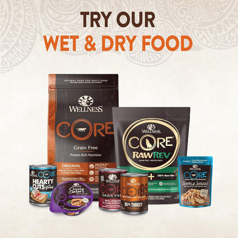 Wellness CORE Power Packed Dog Treats (Previously Pure Rewards), Grain-Free Tender Jerky Treats, Made in USA (Chicken & Lamb Recipe, 4-Ounce Bag)...