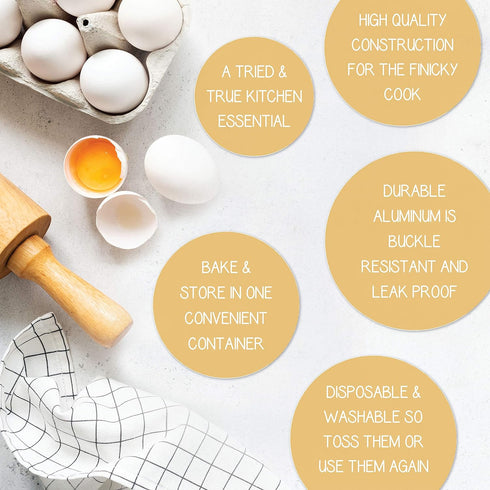 PLASTICPRO Disposable 5 LB Aluminum Takeout Tin Foil Baking Pans 7'' X 10'' X 3'' Inch Bakeware - Cookware Perfect for Baking Cakes,Brownies,Bread...