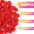 Caydo 200 Pieces Red Pom Poms 1 Inch Fluffy Craft Pompom Balls for Home Party Holiday Decor and Arts Crafts Projects Making...