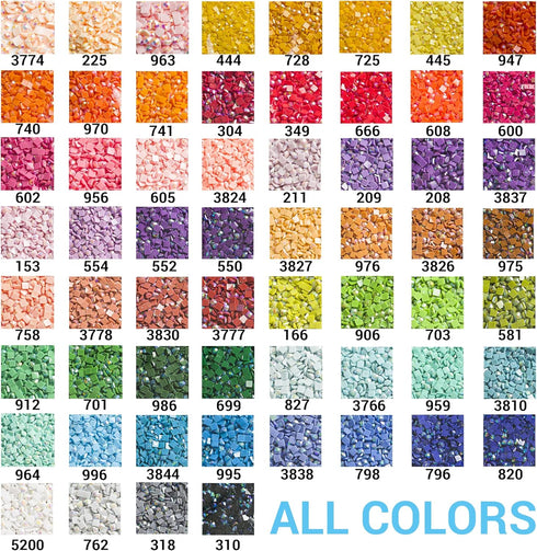AB Diamond Painting Beads Square Drill Diamond Painting Accessories 60 Colors Diamond Beads, AB Diamond Painting Drills for Diamond Art Accessorie...
