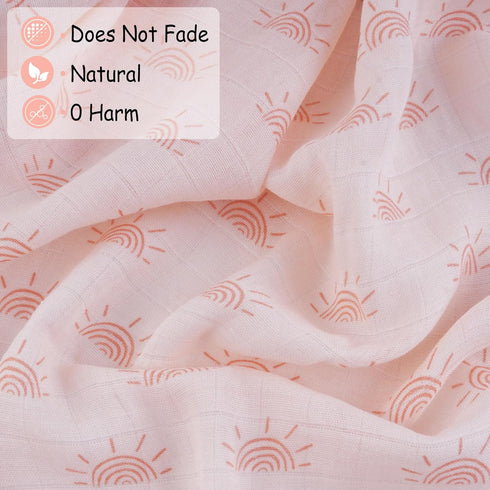 Viviland Muslin Swaddle Blankets, Baby Swaddle Wrap for Baby Boys and Girls, Breathable and Skin-Friendly Baby Receiving Blankets, Baby Essentials...