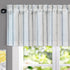 DriftAway Farmhouse Vertical Striped Linen Blend Valances for Windows 18 Inch Blackout Kichen Curtain Valance for Living Room Country Vintage Line...