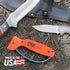 AccuSharp Knife Sharpener, Ergonomic Comfortable Handle, Compact & Easy to Use, Restore and Hone Straight & Serrated Knives, Blaze Orange...