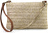 Straw Zipper Small Cross body bag Wristlet Clutch Womens Purse...