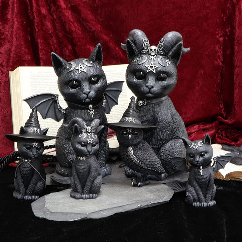 Nemesis Now Figurine Decor, Detailed Hand-Painted Polyresin, Black - Pawzuph Horned Gothic Satanic Cat...