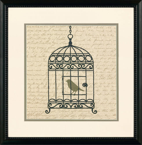 Dimensions Needlecrafts Stamped Embroidery, Vintage Birdcage......