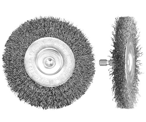 Harrier 3-inch Abrasive Wire Brush Wheel with 1/4-inch Quick Hex Shank, Coarse 0.012, 2-Pack...