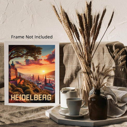 Posterizer 1 pcs-travel poster-Heidelberg-Adventure Wall Art Gift for Men Women Entrepreneur Teens Decor for Home & Office- unframed wall art...