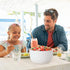 Oggi Prep, Store & Serve Plastic Bowl w/See-Thru Lid- Dishwasher, Microwave & Freezer Safe, (1.4 qt) White/Aqua...