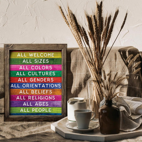 Posterizer 1 pcs-welcome poster for all-Gay & LGBTQ Art-Motivational & Inspirational Art-Gift for Gay, Bi, Lesbian-Gift for Teachers-School and cl...