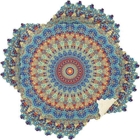 Kcldeci Round Mandala Mosaic Tile Style 6 Pack Dish Cloths for Washing Dishes Kitchen Dishcloth Microfiber Dish Towel Rags Absorbent Reusable Clea...