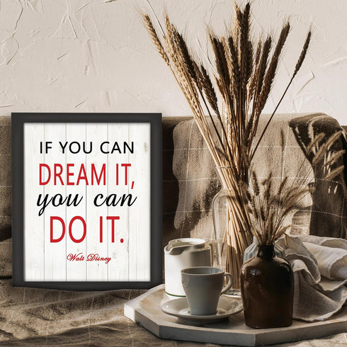 Posterizer 1 pcs-if you can dream it , you can do it- Walt Disney-Motivational & Inspirational Art-Kids Room Art-Gift for Daughter, Son, Kids- UNF...