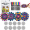 Hula Home Stained Glass Mandala Art Kit - DIY Window Clings with Markers, 10 Suncatchers - Perfect Hobby for Adults, Kids, Teens & Seniors - Ideal...