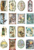 Decoupage Paper Pack (10sheets A4 / 8"x12") Christmas Winter Landscapes FLONZ Vintage Ephemera...