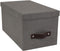 Bigso Silvia Organizational Storage Box with Leather Handle for Shelves and Stacks Easily - Durable and Decorative Storage Boxes with Lids - 5.9 i...