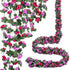 Miracliy 5Pcs 41FT Purple Flower Garland Artificial Rose Arch Vines Fake Spring Floral Garland for Flower Wall Backdrop Wedding Mothers Day Garden...