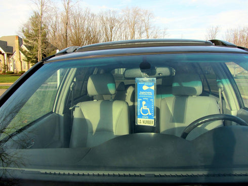 2 MirorTag Silver by JL Safety - Easily Display & Put Away a Handicapped Parking Placard. Strong Hook high Heat Rated. Magnetically snap The Holde...