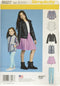 Simplicity 8027 Child's and Girl's Jacket, Tops, Skirts, and Leggings Sewing Patterns, Sizes 7-14...