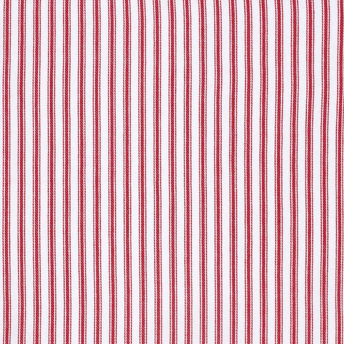 Cackleberry Home Red and White Ticking Stripe Valance Curtain Woven Cotton Lined 72 Inches W x 17 Inches L...