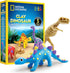 NATIONAL GEOGRAPHIC Clay Dinosaur Arts & Crafts Kit - Dinosaur Air Dry Clay for Kids Craft Kit with 5 Clay Colors, 5 Dino Skeletons, Sculpting Too...