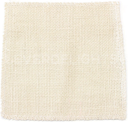 CleverDelights 6 Inch Ivory Burlap Squares - 12 Pack - Jute Burlap Fabric - Finished Edges - 6" x 6"...
