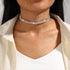 CLOACE Rhinestone Choker Necklace Sparkle Glitter Necklaces Crystal Diamond Row Choker Party Prom Neck Jewelry for Women...