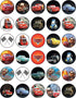 30 x Edible Cupcake Toppers – Cars Lightning McQueen Themed Collection of Edible Cake Decorations | Uncut Edible on Wafer Sheet...
