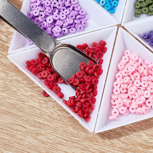 PH PandaHall Bead Sorting Trays, 20pcs Triangle Jewelry Plate Painting Pigment Tray Plastic Art Crafts Storage Plate with 2pcs Handy Tweezers with...