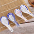 VanEnjoy Set of 4 Chinese/Japanese Ceramic Soup Spoons, Tradition Blue and White Ceramic Spoon Suitable for Soup...