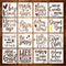 16 Piece Inspirational Word Stencil Set, Stencils for Painting on Canvas - Quotes Include Live, Laugh, Love, Inspire and Hope - Stencils for Paint...