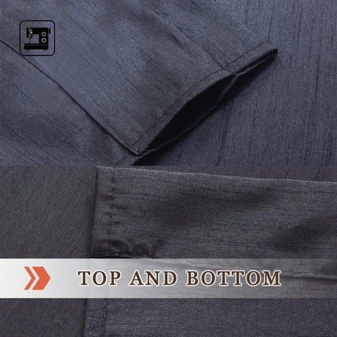 Faux Silk Kitchen Curtain Valance Set 36 Inch long Tier Curtains Cafe Curtains Rod Pocket valances for Living Room Bedroom Bathroom Farmhouse Rust...