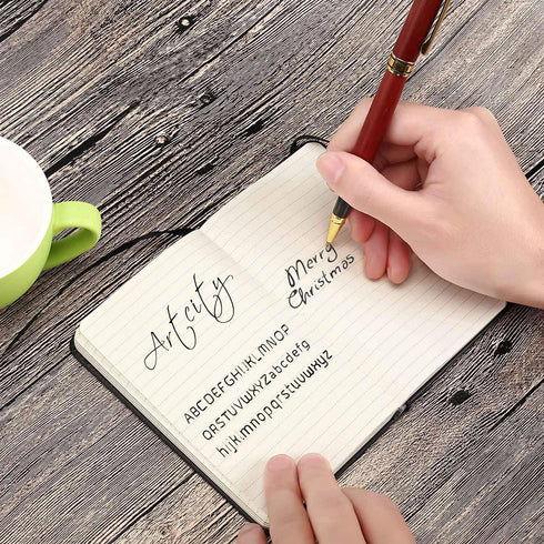 ZZTX Small Pocket Notebook 3.5" x 5.5" Hardcover Lined Paper Mini Notepad with Black Leather Sketchbook Composition Notebook 1 Pack...