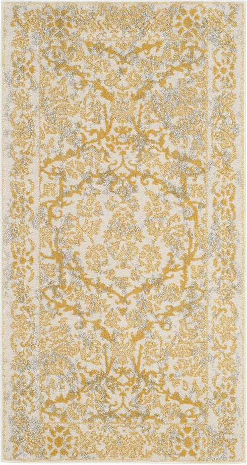 SAFAVIEH Evoke Collection Accent Rug - 2'2" x 4', Ivory & Gold, Shabby Chic Oriental Design, Non-Shedding & Easy Care, Ideal for High Traffic Area...