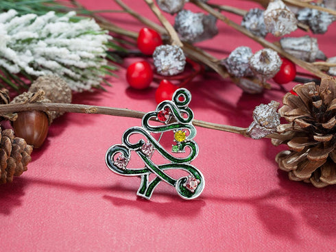 2021 Christmas Gifts Brooch, Rhinestone Crystal Christmas Brooch Pins for Xmas Holiday Party Celebration...