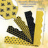 Whaline 69Ft Summer Glitter Bulletin Board Borders 5 Designs Yellow Black Bee Theme Decoration Trim Bee Bulletin Board Stickers for School Classro...