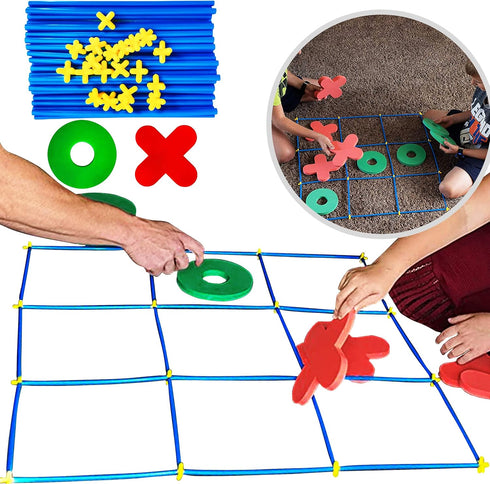 RAINBOW TOYFROG Jumbo Tic Tac Toe Game Set, Large Indoor Outdoor Games, Backyard Games for Kids and Adults, Outdoor play Yard Games with Carry bag...