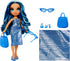Rainbow High Swim & Style Skyler, Blue 11" Fashion Doll with Shimmery Wrap to Style 10+ Ways, Removable Swimsuit, Sandals, Fun Play Accessories, G...