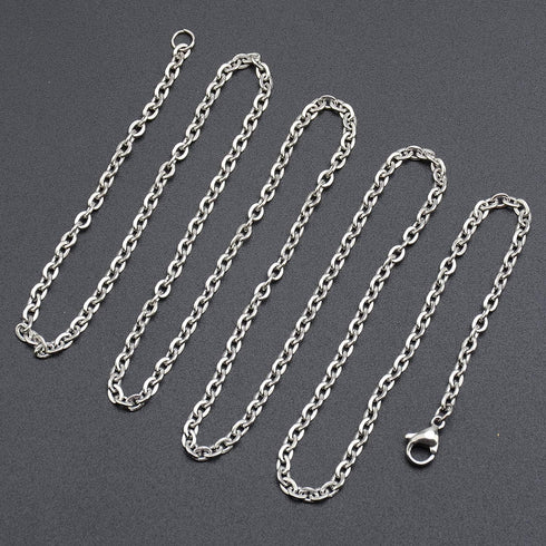 LPBeads 12 Pack Mix Size Stainless Steel Chain Necklace for Jewelry Making...
