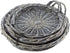 AuldHome Design Rustic Willow Basket Trays, Set of 3 (Round, Gray Washed); Natural Wicker Decorative Farmhouse Trays...