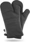 AVACRAFT Oven Mitts Pair, Flexible, 100% Cotton with Unique Heat Resistant Food Grade Silicone, Thick Terry Cloth Interior, 500 F Heat Resistant (...