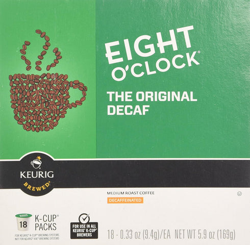 Eight O'Clock Coffee Original Decaf Coffee - 18 ct...