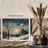 Posterizer 1 pcs-old farm house in snowy winter nature-in oil painting style-12-Landscape & Nature Art-GIft for Men Women Teens-Dining Room Decor-...