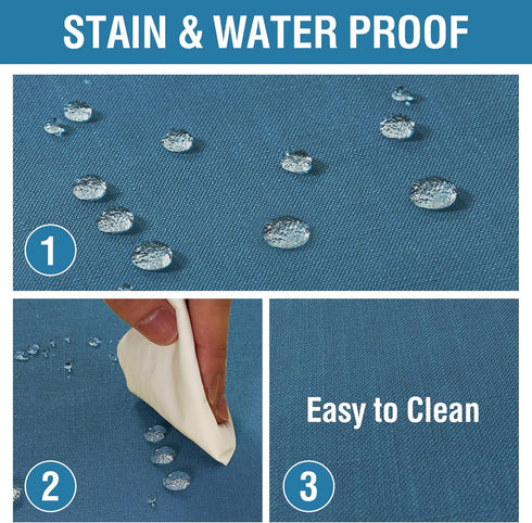 H.VERSAILTEX Linen Textured Table Cloths 60 x 104 Inch Premium Solid Tablecloth Spill-Proof Waterproof Table Cover for Dining Buffet Feature Extra...