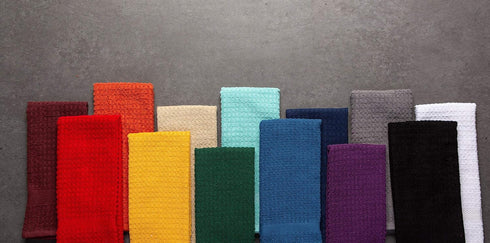 DII Basic Terry Collection Waffle Dishtowel Set, 15x26, Solid Nautical Blue, 4 Piece...