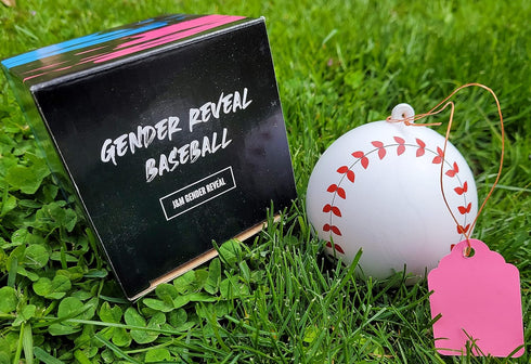 Gender Reveal Baseball for Baby Showers and Reveal Parties - 100% All Natural Holi Powder (Pink)...