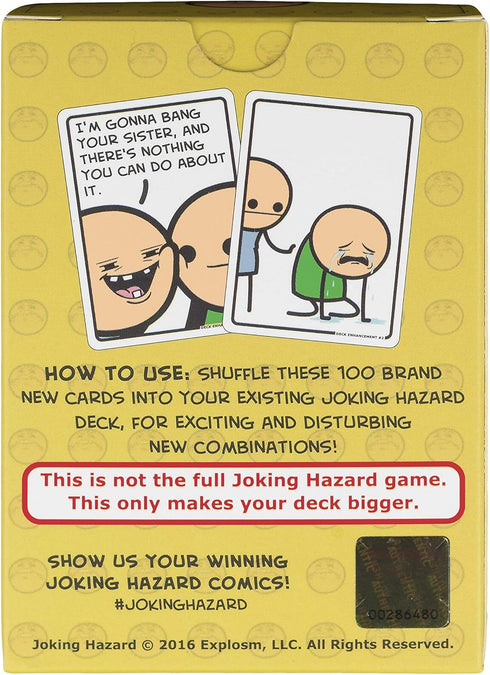 Deck Enhancement 2 - The second expansion of Joking Hazard Comic Building Card - Party Game by Cyanide and Happiness for 3-10 players , Yellow, 2....
