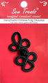 Chinese Frogs Button Closures Hook & Eye Fastener - Sewing Quilting Renaissance Dance Hawaiian Bridal Costumes Outfit Drapery Home Decor- BLACK - ...