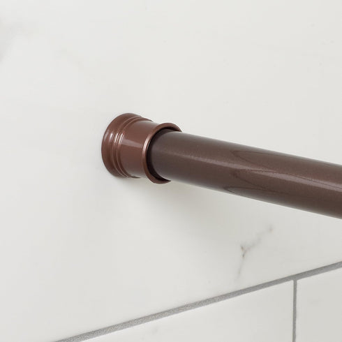 Zenna Home Adjustable Tension Shower Rod, 44" to 72", Bronze...